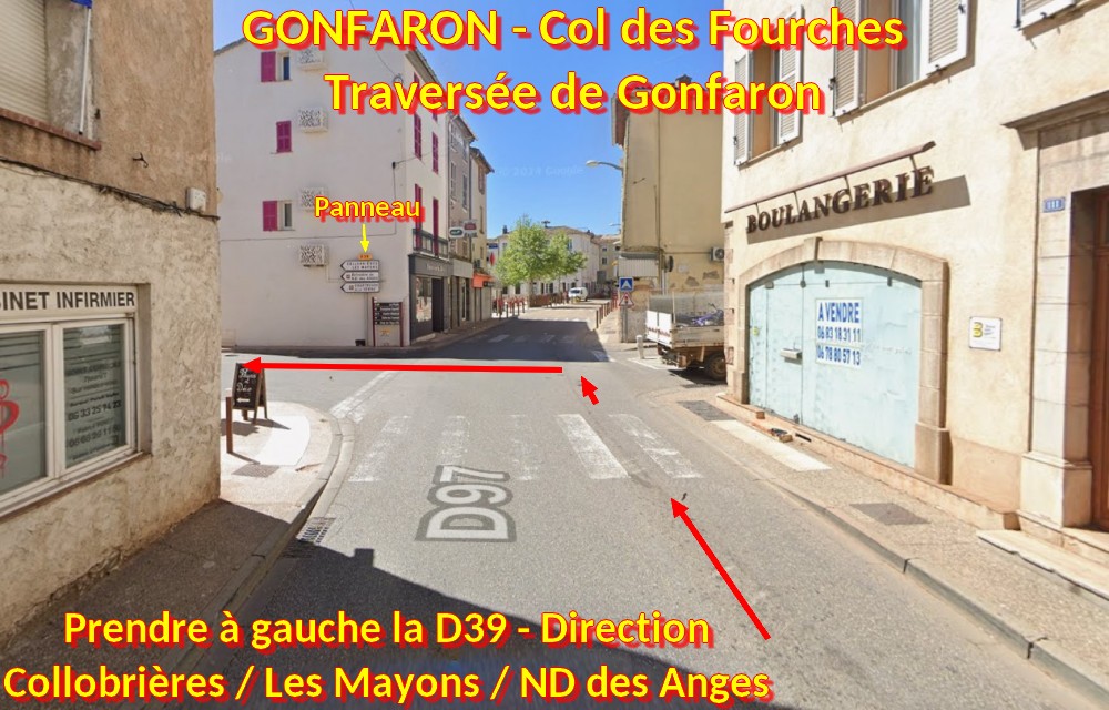 ACCES GONFARON Col des Fourches 3 D97 D39 a gauche
