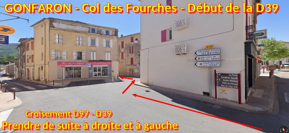 ACCES GONFARON Col des Fourches 4 Suivre D39