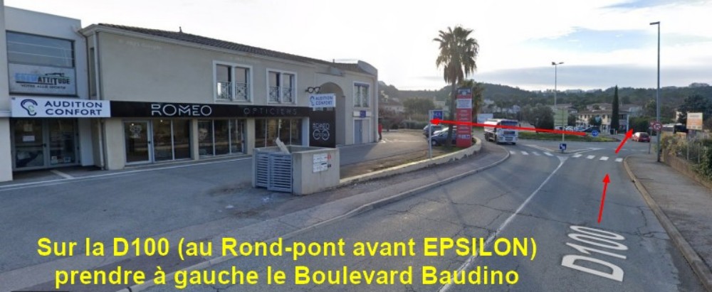 ACCES St Raphael Lot Veyssieres 1 au Rond point a gauche bd Baudino