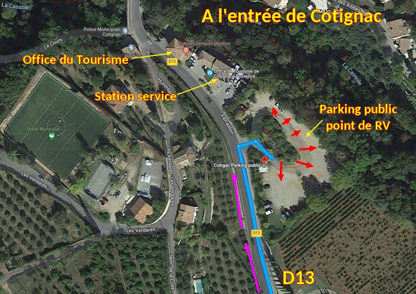 Acces COTIGNAC Office du tourisme 4 Fin du trajet