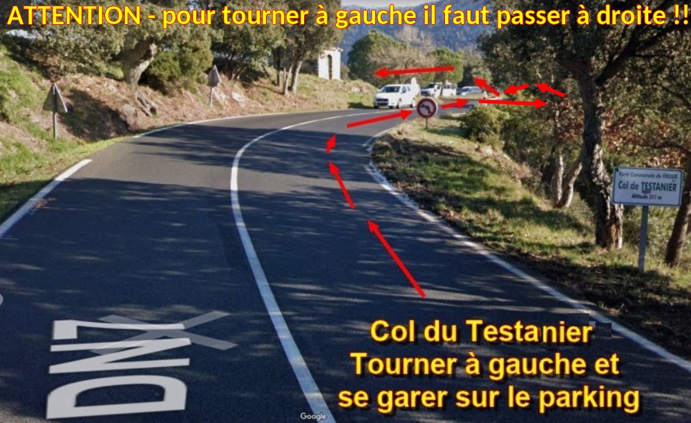 Acces FREJUS Col du Testanier 3 Arrivee sur le col