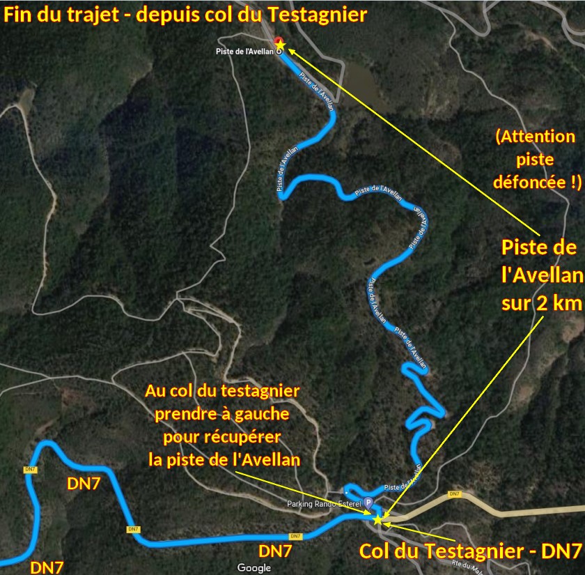 Acces FREJUS Piste de l Avellan 2 Fin du Trajet