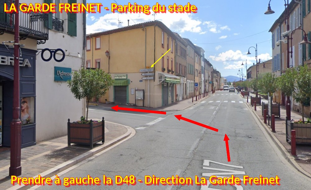Acces LA GARDE FREINET Parking Stade 2 Dans Vidauban A gauche D48
