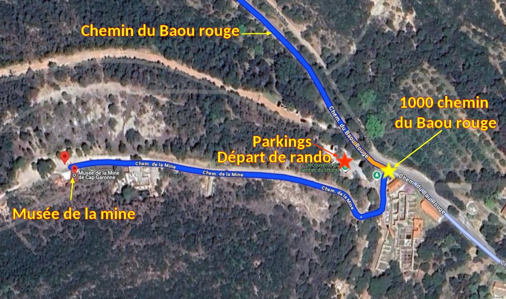 Acces LE PRADET Musee de la mine 4 Fin du trajet et parking