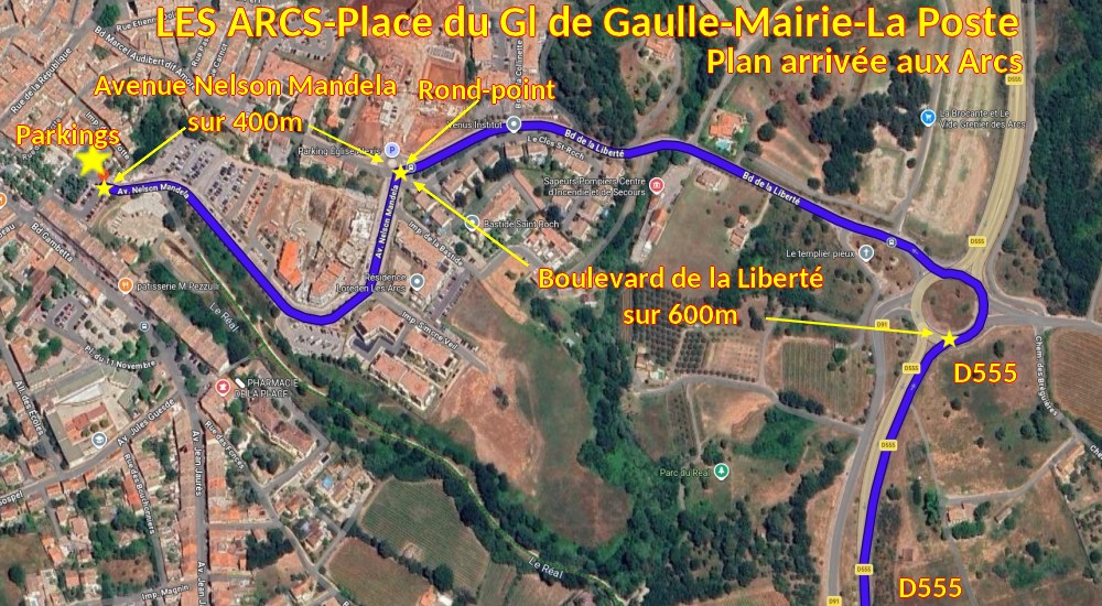 Acces LES ARCS Place du Gl de Gaulle Mairie 3 Plan arrivee