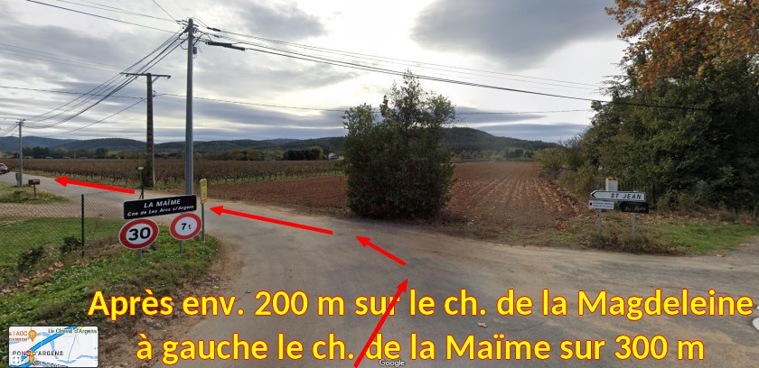 Acces LES ARCS Tournavelle OUEST 4 Prendre a gauche dir St Jean