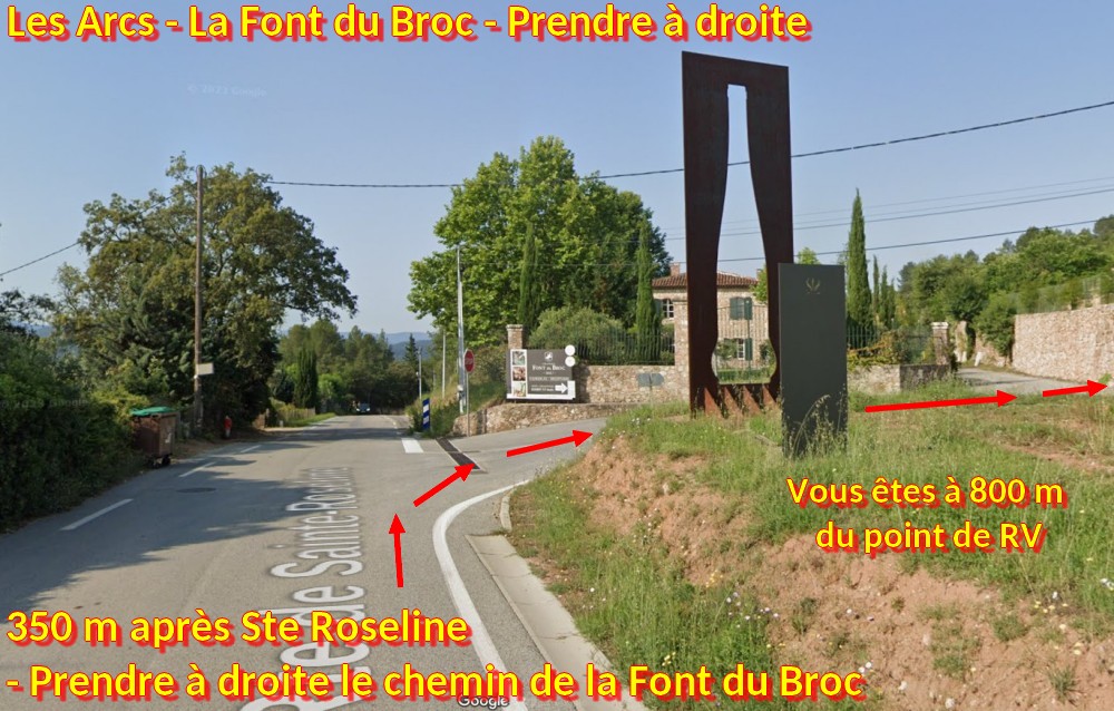 Acces Les Arcs Font du Broc 4 Apres ste roseline a droite