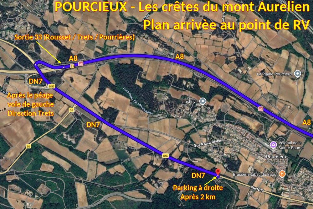 Acces POURCIEUX Sur DN7 2 Fin du trajet