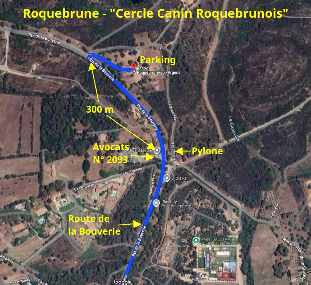Acces ROQUEBRUNE Cercle canin 2