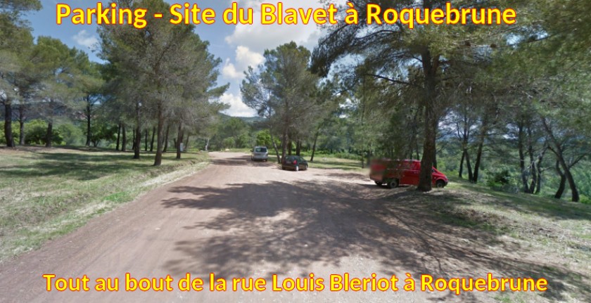Acces ROQUEBRUNE Parking site du blavet 2 arrivee