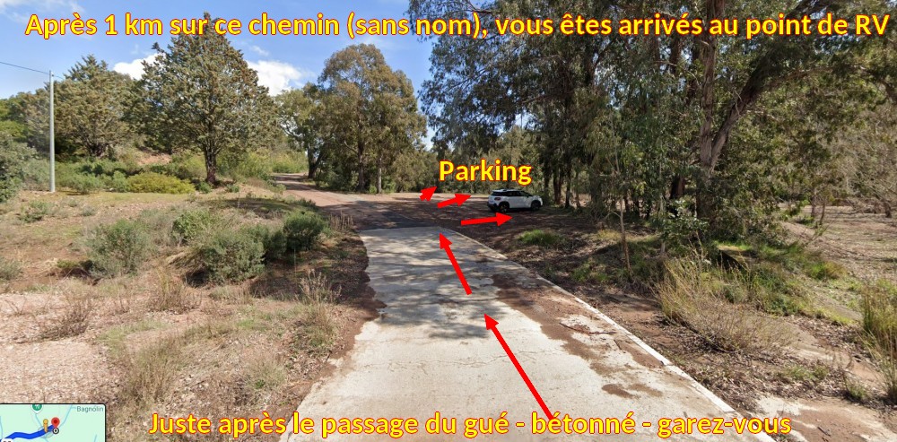 Acces St RAPHAEL Gue du Pommier 5 Arrivee sur parking