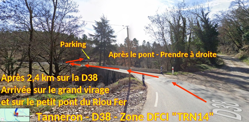 Acces TANNERON D38 TRN14 4 Apres virage et pont a droite