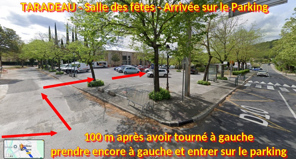 Acces TARADEAU Salle des fetes 4 arrivee parking