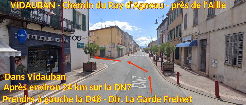 Acces VIDAUBAN ch Rey d Agneau 3 Vidauban prendre a gauche D48