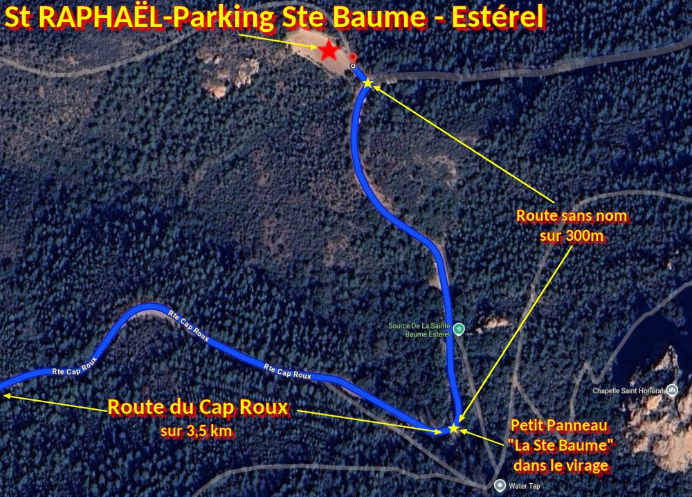 St RAPHAEL Parking Ste Baume Esterel 3 Fin du Trajet