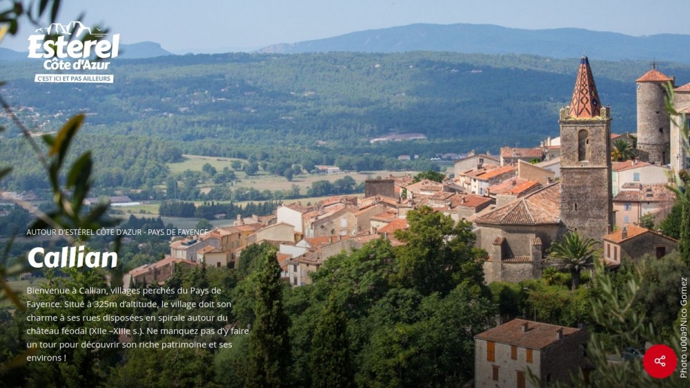 CALLIAN Vue du village et alentours